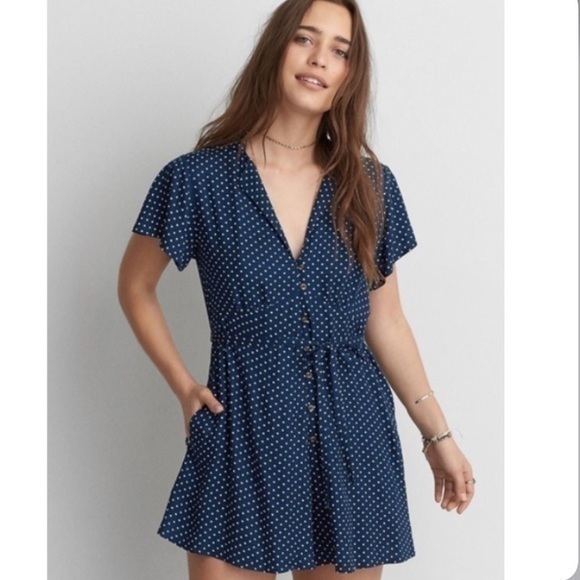 AEO Polka Dot Romper - Picture 1 of 5